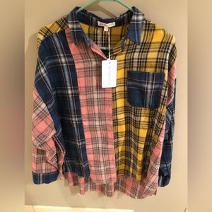 Mixed Flannel Shirt